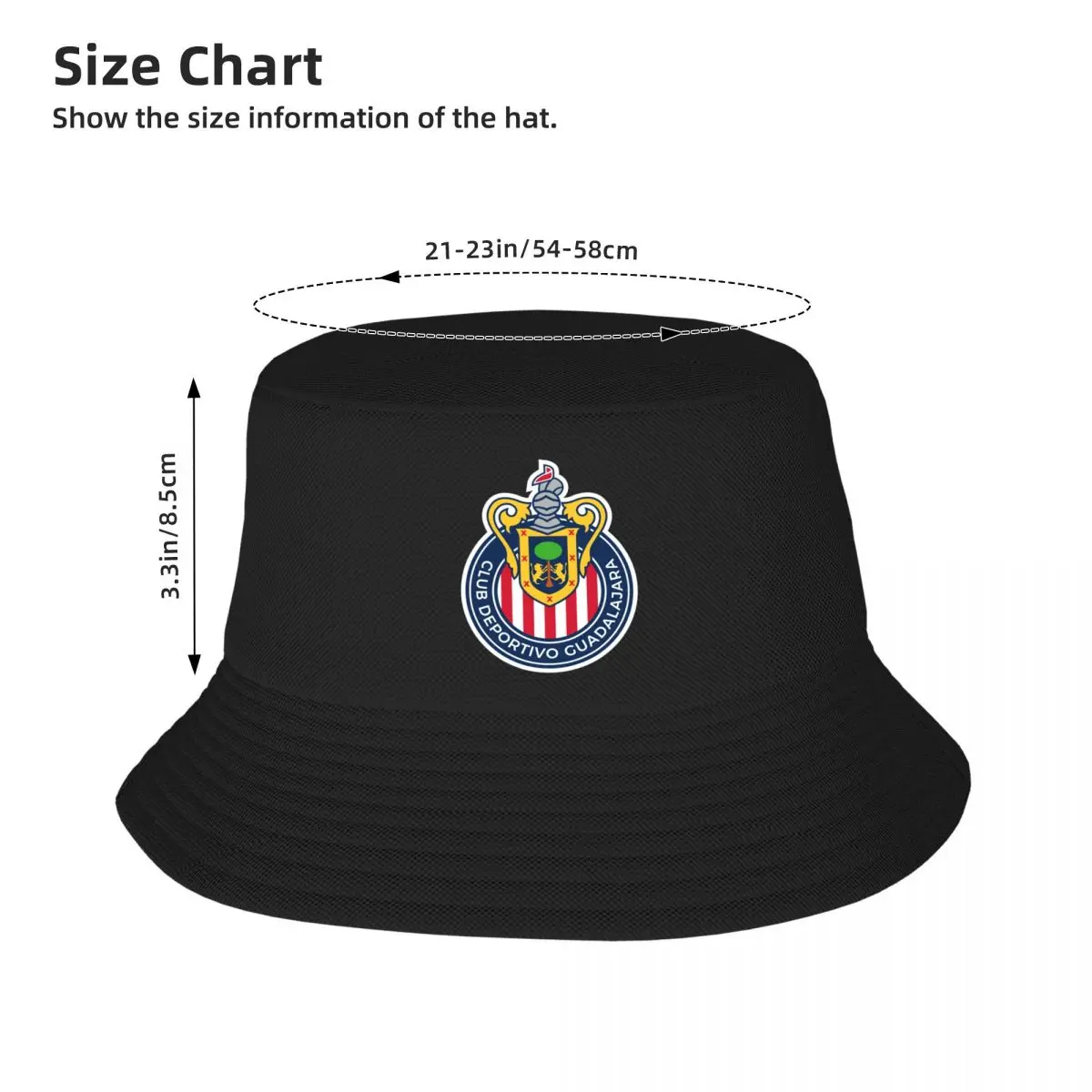 Club Deportivo Guadalajara Las Chivas Rayadas Zapopan Jalisco Bucket Hat Golf Hat Man sun hat Fluffy Hat Luxury Woman Hat Men\'s