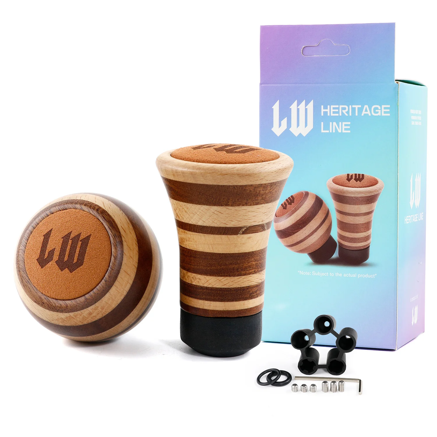 

LW Targa Heritage Mahogany Wood Manual Car Gear Shift Knob Layered Mahogany and Beechwood