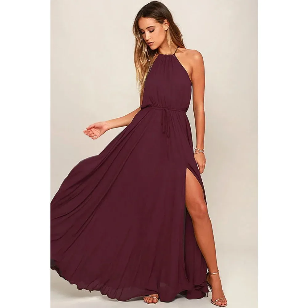 2024 Summer Long Dress High Split Boho Beach Dress Tunic Maxi Dress Women Evening Party Dress Sundress Vestidos de festa XXL