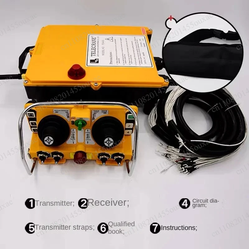 F24-60 Dual Rocker Tower Crane Remote Control 6 Buttons Waterproof Dustproof Industrial Wireless Controller