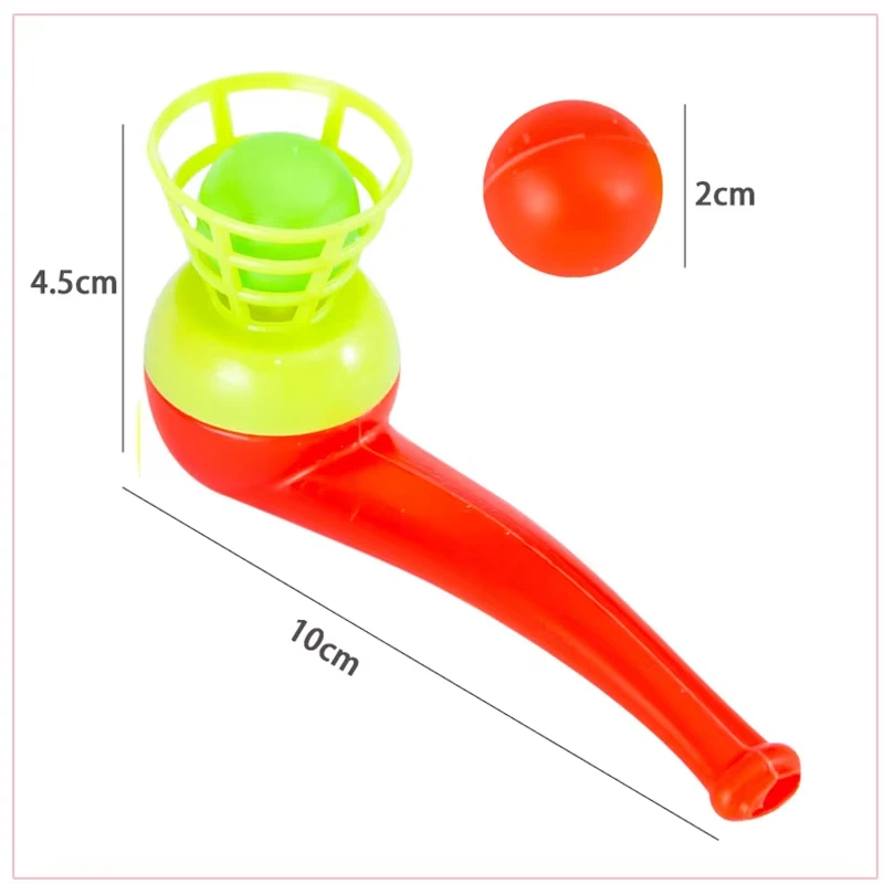 5-20PCS Opgeschort Blaaspijp Blow Ball Rod Game Kinderen Balans Training Drijvende Blazen Bal Magic Bungelende familie Kinderen Speelgoed