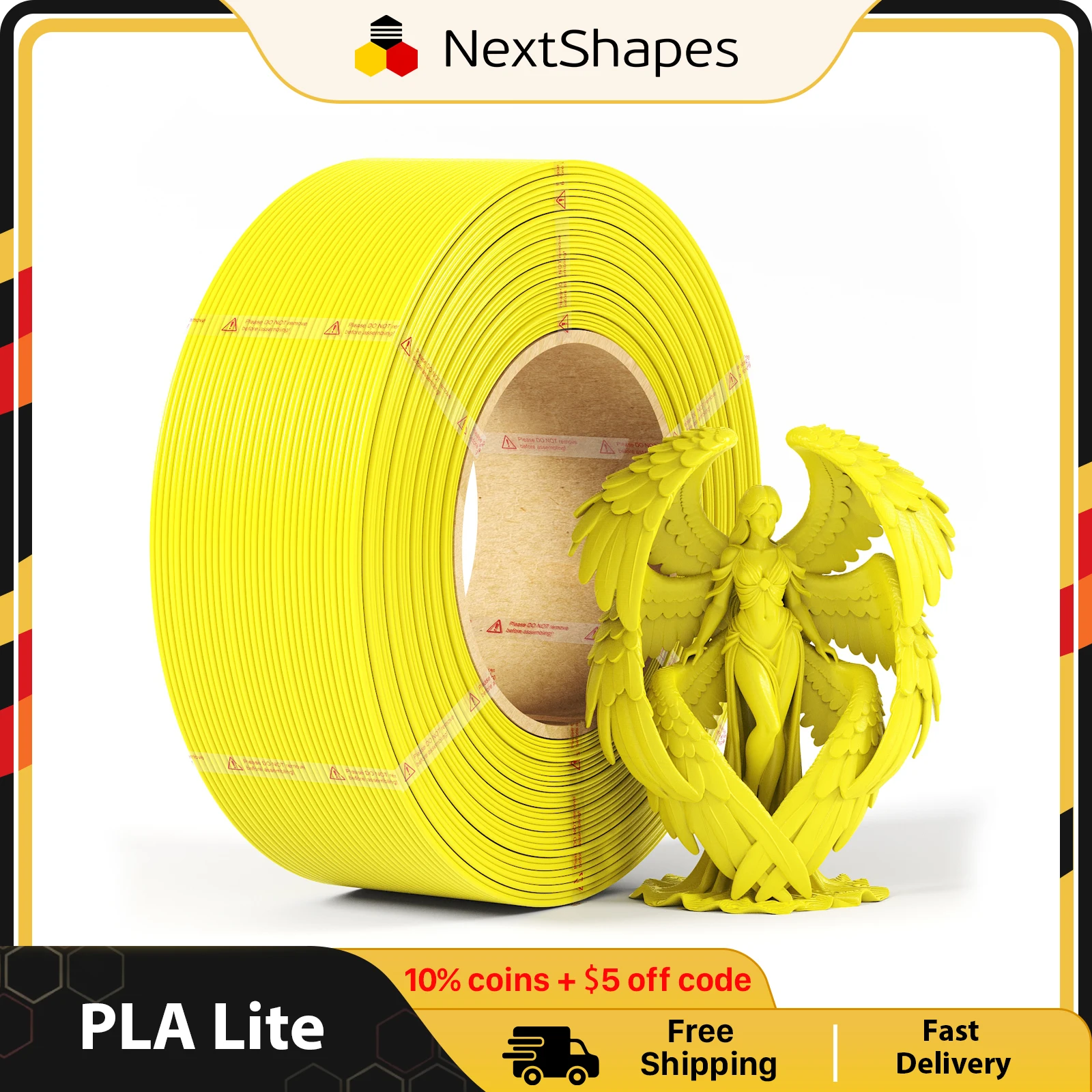 NextShapes 3D Printer Filament NextLite PLA 1.75mm Multiple Colours Low Warping Easy To Use Perfect For Smooth Layer 1kg Spool