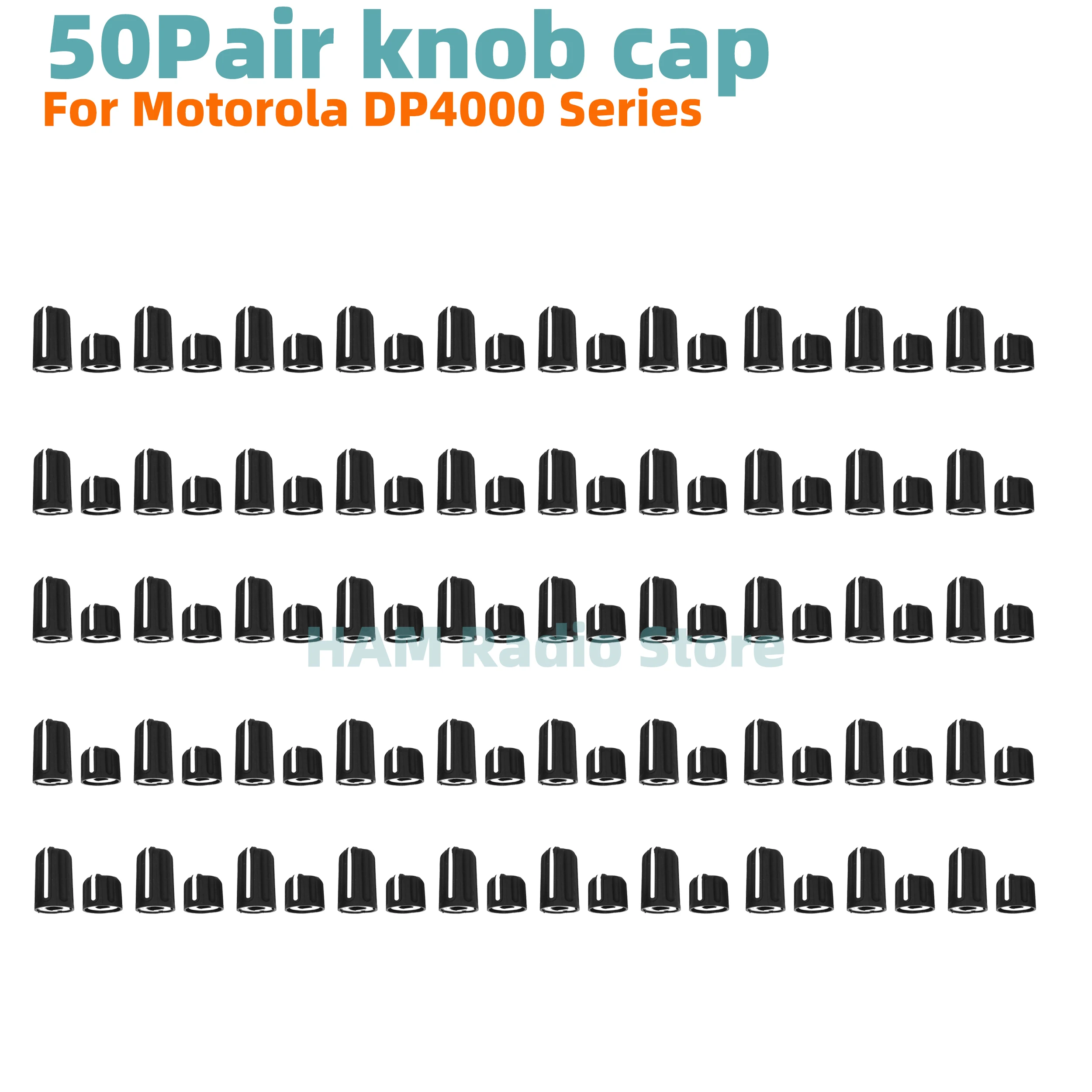 50 Paar Lautstärke + Kanalknöpfe für XiR P8668 GP338D DP4401 DP4601 DP4801 DP4400 DP4600 XGP8550 DPG8050 XPR7550 Motorola Radio
