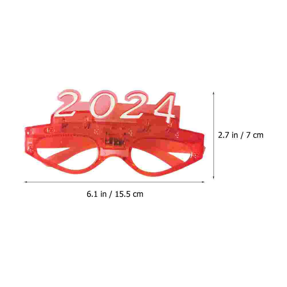 4 Pairs 2024 Glowing Glasses LED Neon Light Up Party Favors Dark Eyeglasses Sunglasses