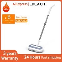 Wireless Electric Floor Mop 2000mAh Battery Spray Mill Mop Rotating Electric Flooring Wiper Water Mop Cleaner With LED Lighting