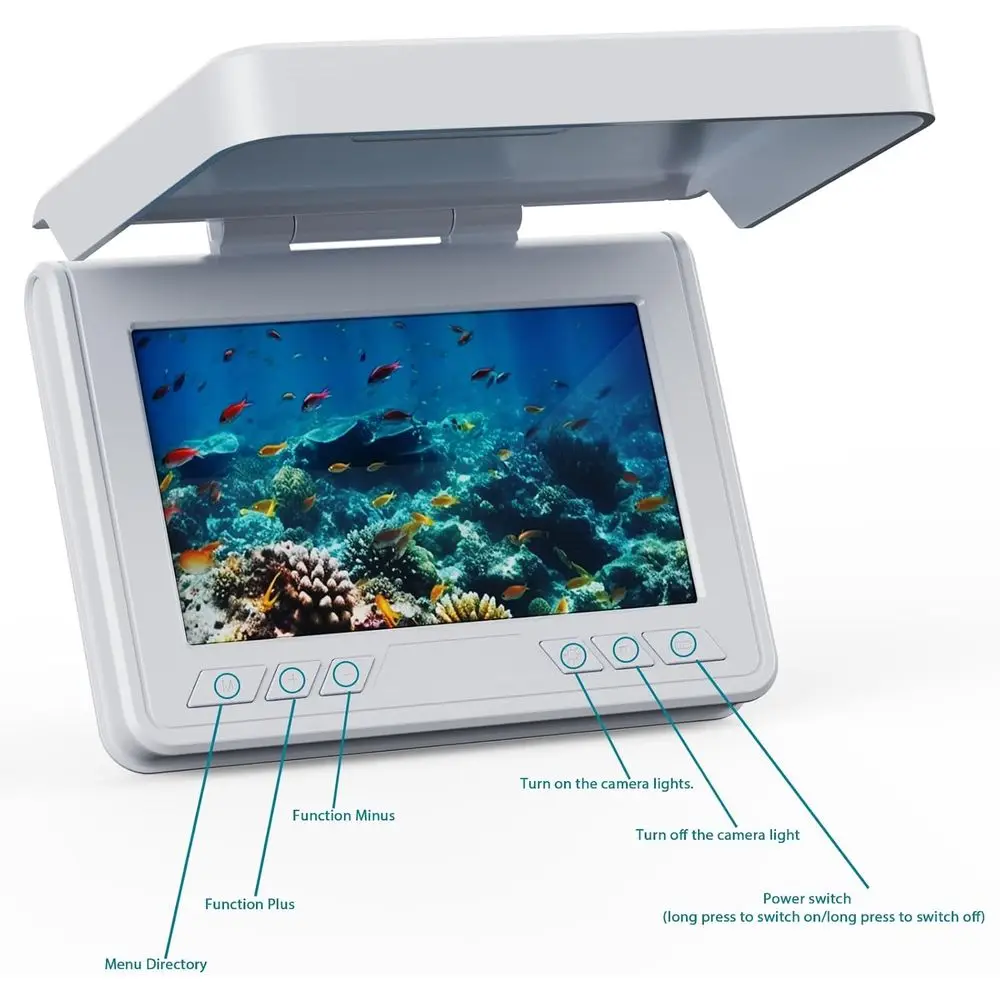 

Underwater Fishing Camera,Fishing Camera Ice vexilar Fish find 4.3inch Hd LCD Display Underwater W/ 5000mah Li-Battery,65ft Cabl