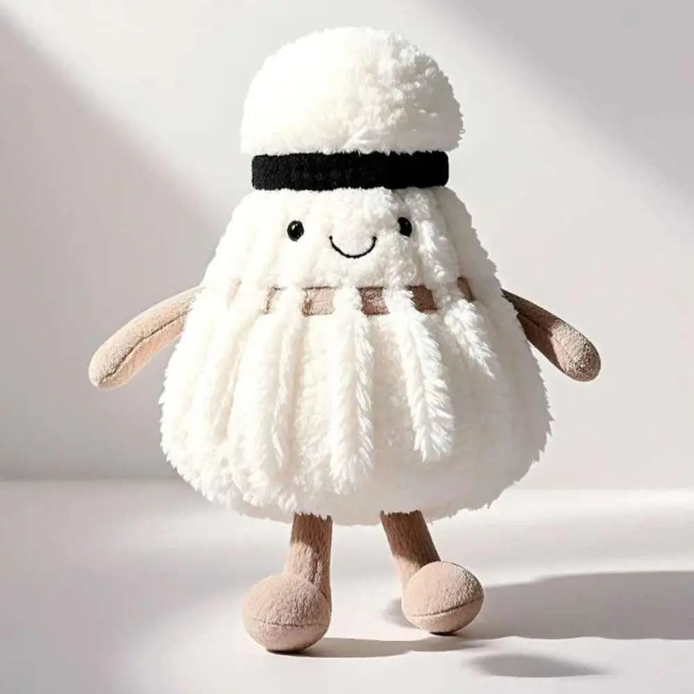 New Creative Badminton Keychain Soft Furry Plush Doll Fun Toys Cute Bag Decor Pendant Friends Gifts