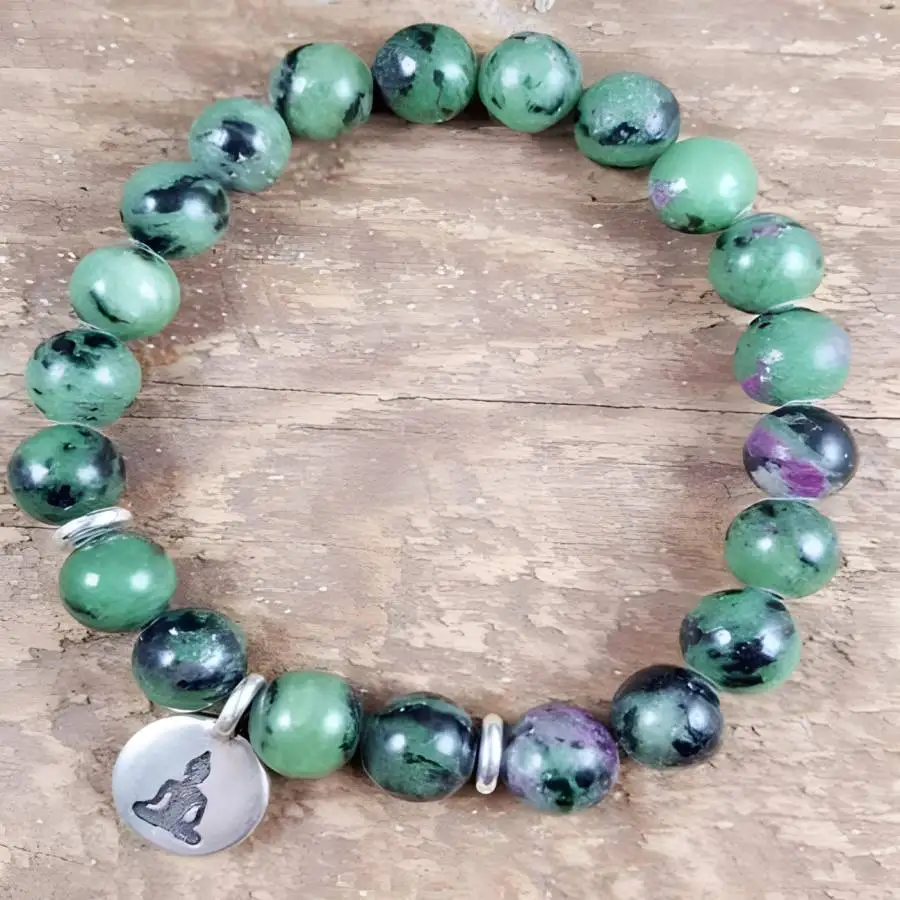 

8mm African Turquoise Gemstone Mala Bracelet pendant Jewelry Bead Sacred Nirvana Stone Gemstone Zen Chakra Mala Buddha