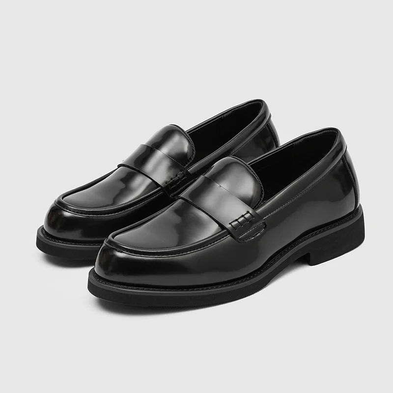 

2026Desai Men's Shoes Genuine Leather Comfortable Soft Sole Low Cut Loafers British Style Business Casual Leather Shoes