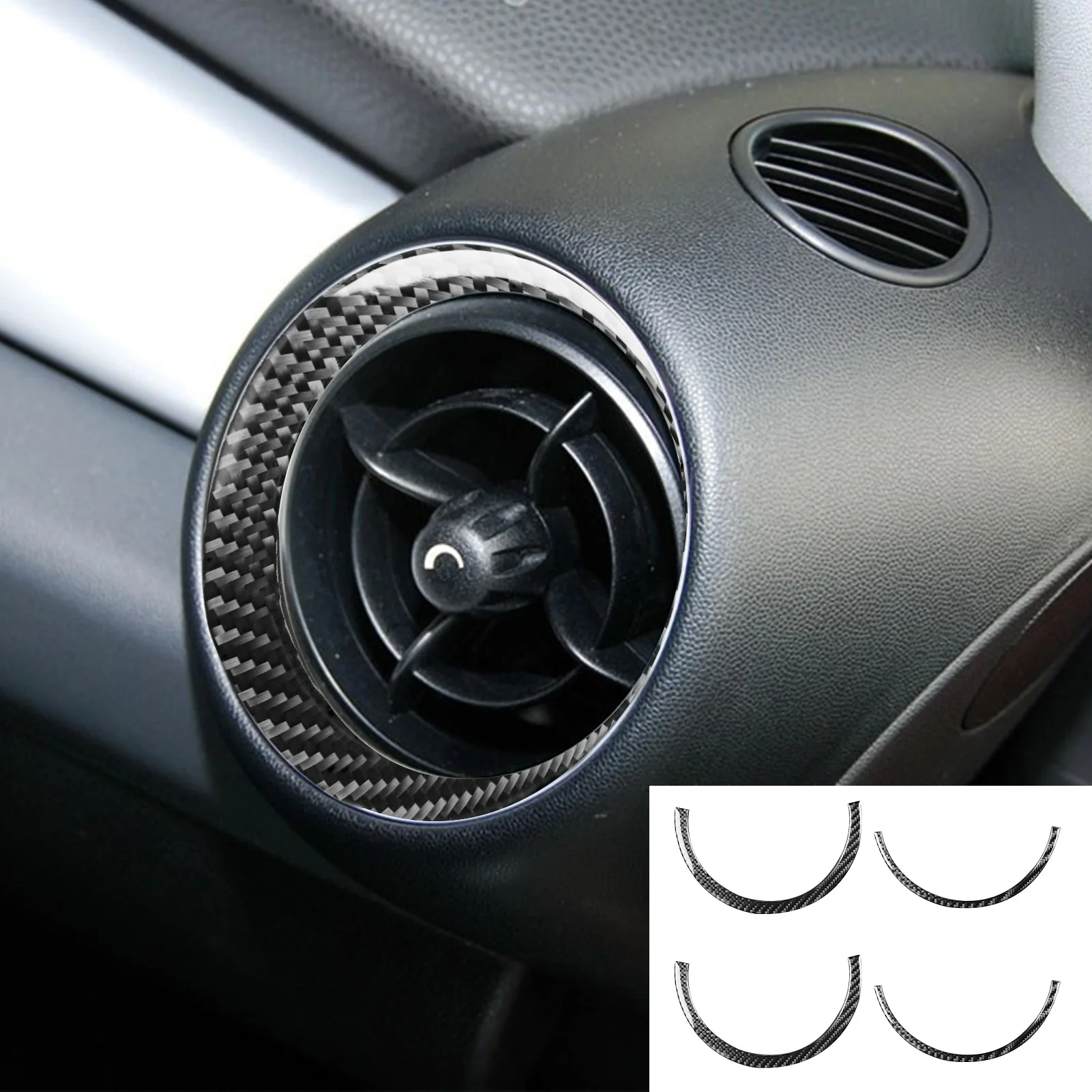 

Carbon Fiber Car Center Side Air Vent Cover Trim Car Interior For Mini Cooper Hardtop R56 Clubman R55 Convertible R57 2007-2010