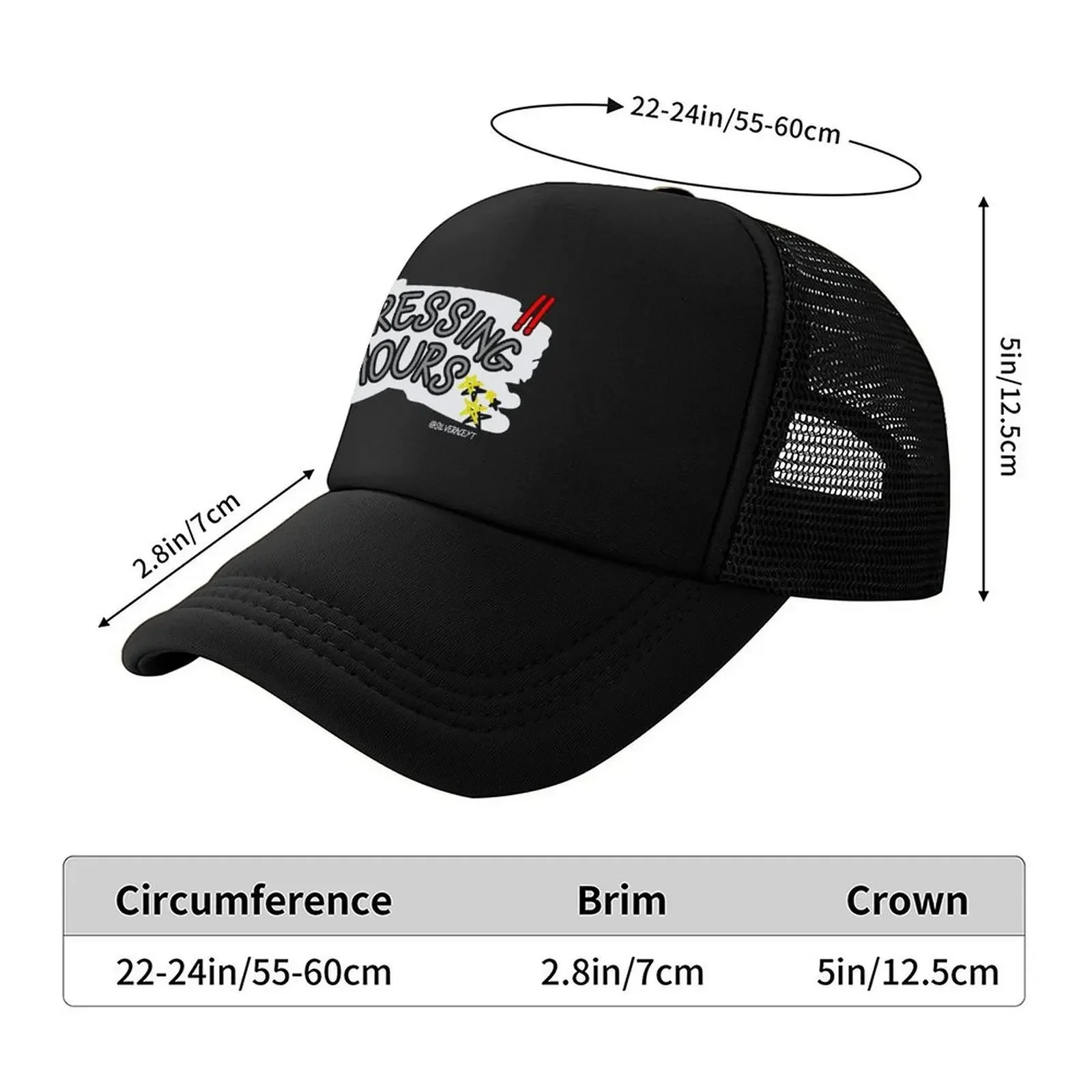 2026 Stressing Hours WHITE Baseball Cap hard hat Sunhat dad hat Hip Hop Caps For Men Women's