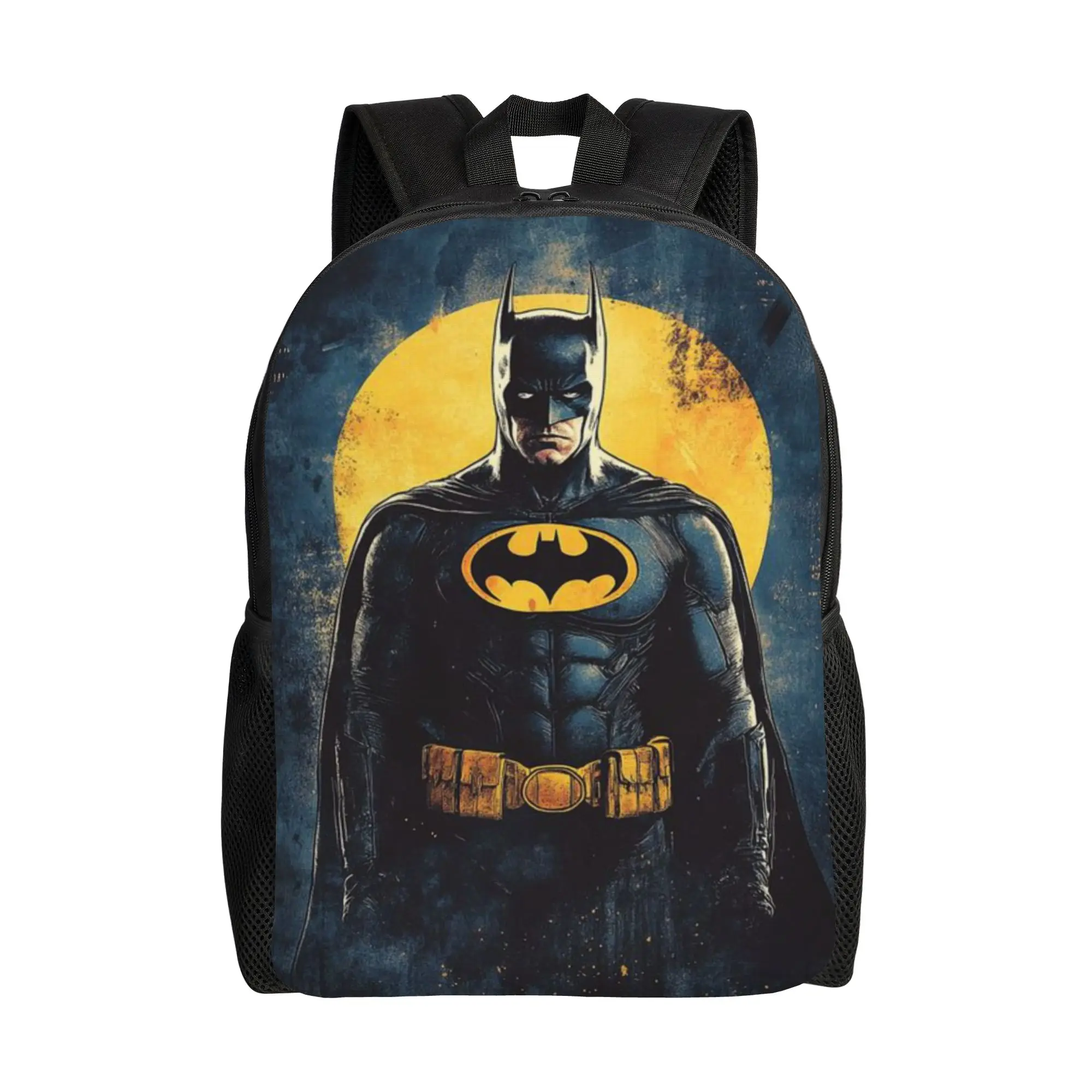 

Batman Schoolbag Back to school season Golden Emblem Vigilante Dual-Use Backpack