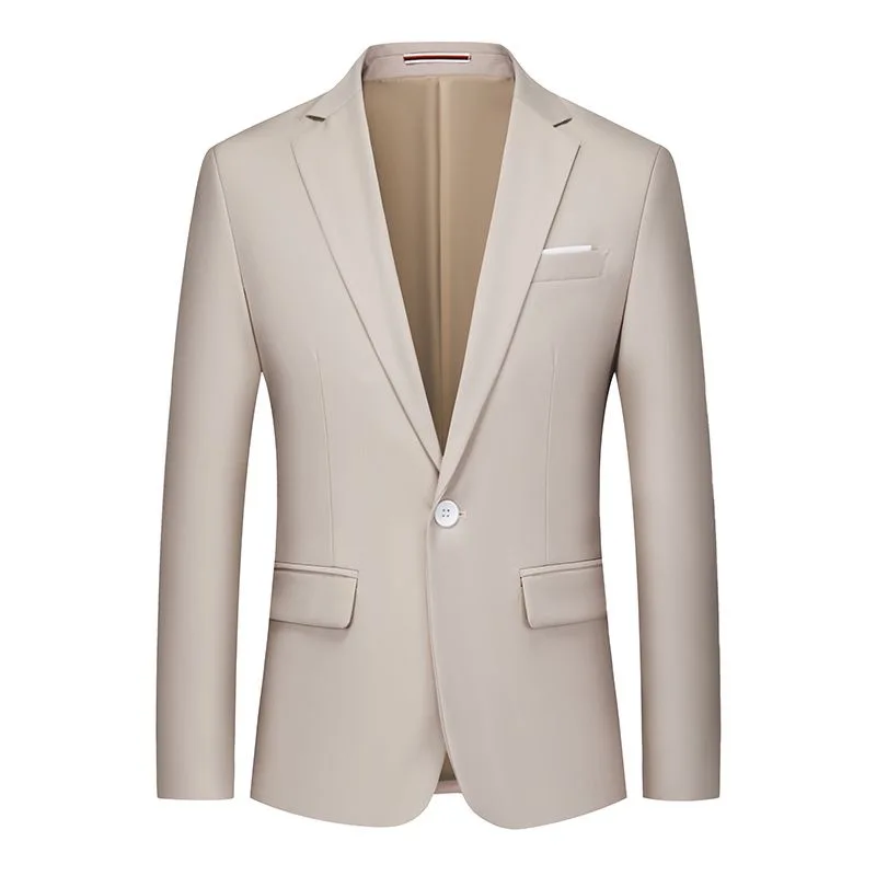 O583Casual single button white suit Korean style slim plus size professional formal wear groom dress trend