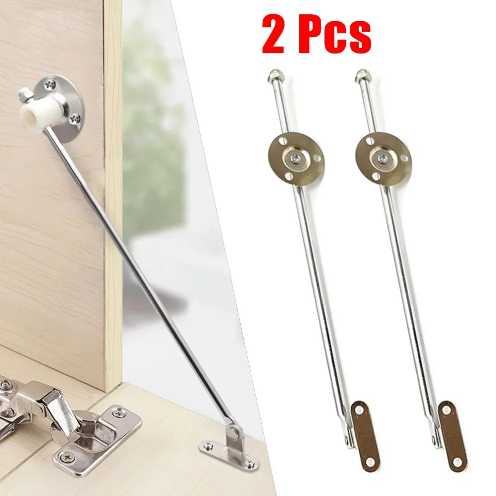 Triangular Screw Hole Door Stay High Quality Iron Material Solid Support Rod Anti Oxidation Wear Resistant Silver Color Set Of 2