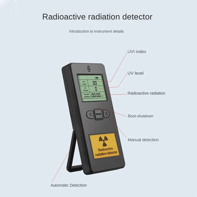 KF910 Portable Nuclear Radiation Detector UV Grade Tester Laboratory Multi-Function Nuclear Radiation Detector Radiometer Tester