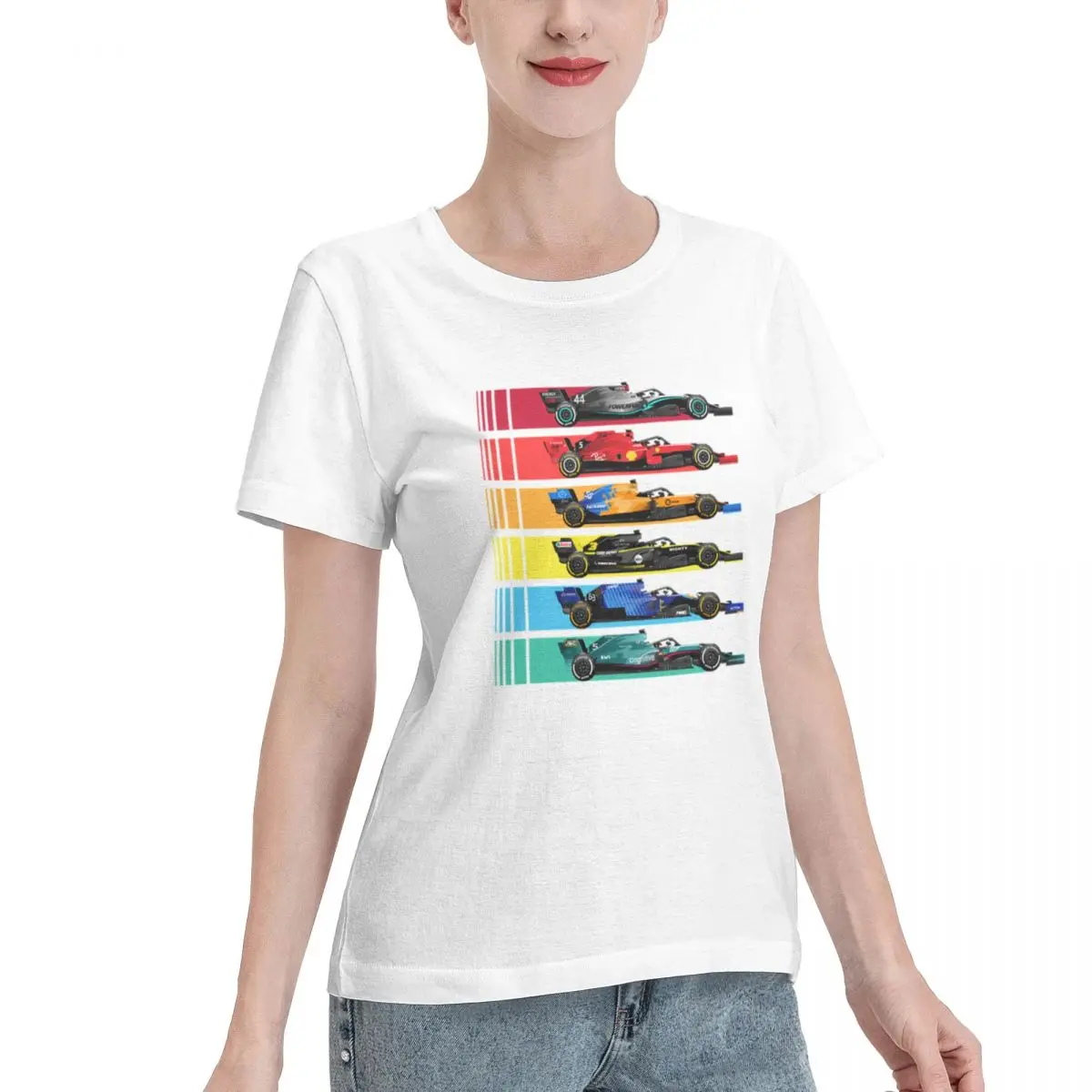 No Shrink Formula Racing Cars 2023 Women's T-shirt Street Shooting Everyday Tee