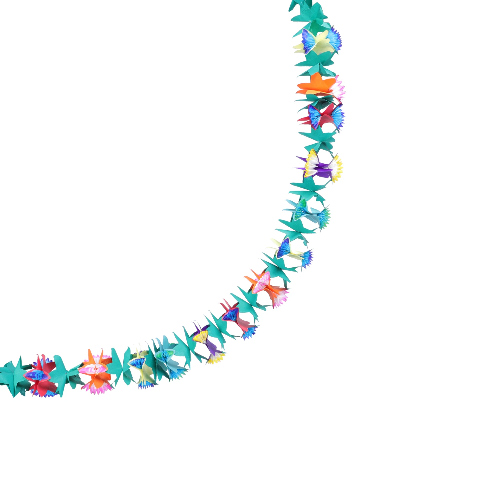 

1pc Colorful Paper Pull Flowers 3M 7 Colors Hawaiian Banner Party Decorations Birthday Beach Summer Holiday Props DIY