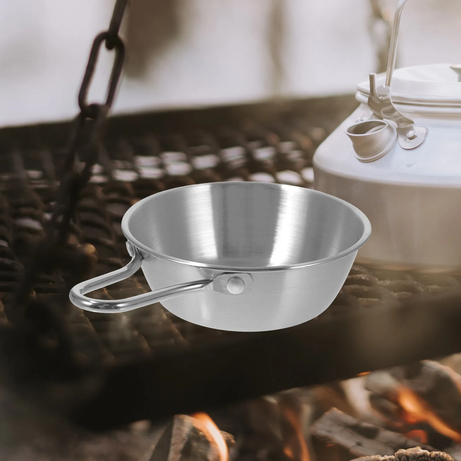 Cuencos de acero inoxidable para acampar, tazas de vino ligeras multifunción para pícnic al aire libre, accesorios para beber sopa Makgeolli, 2 uds.