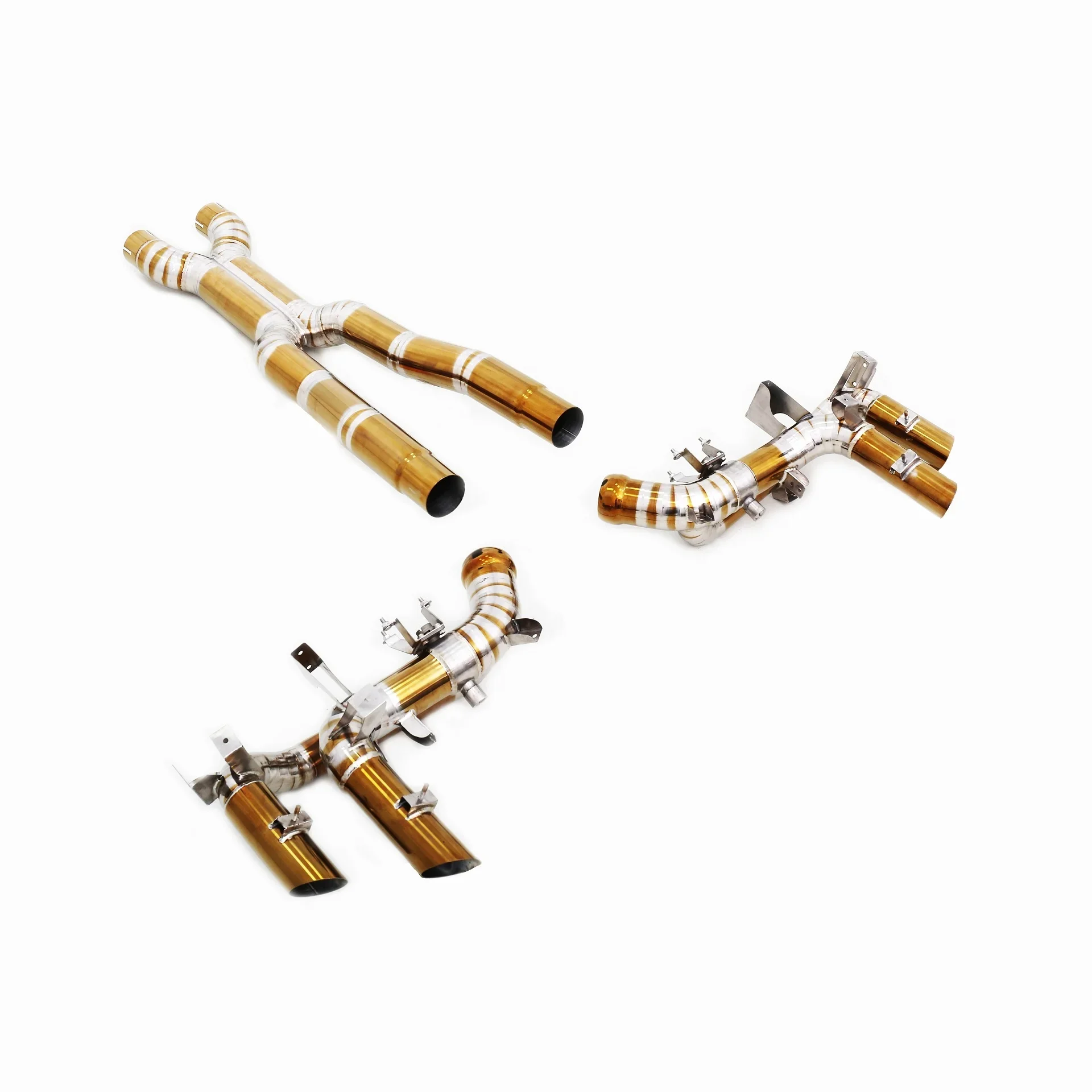 Custom Designed 304 Stainless Steel/Titanium Valved Exhaust System Perfect Fit for  6.5L