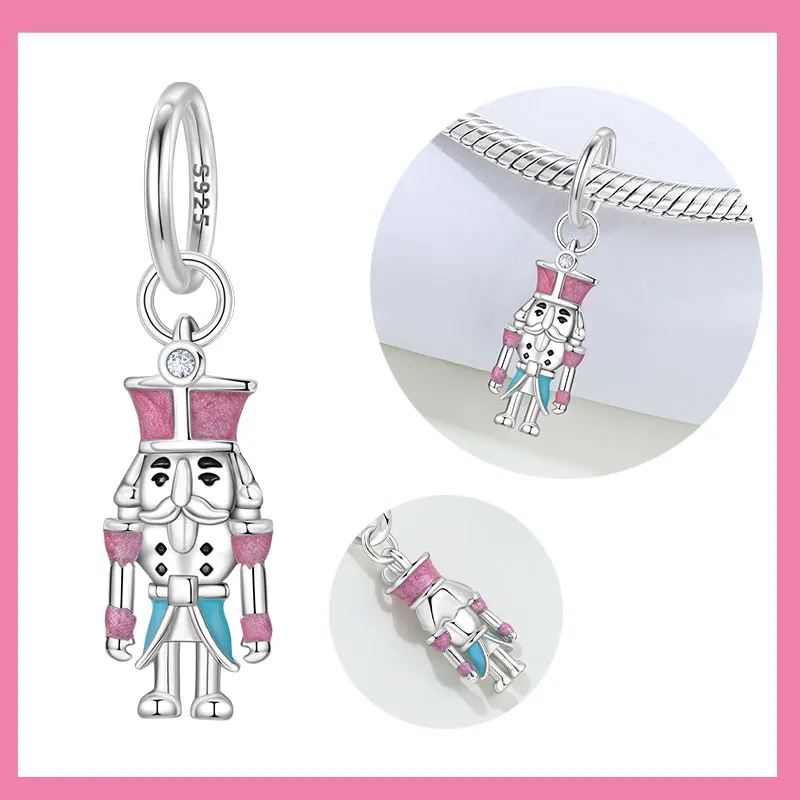 الشتاء عيد الميلاد خرافة سلسلة 2025 الخرز 925 فضة كسارة البندق سحر المرأة مجوهرات DIY هدية