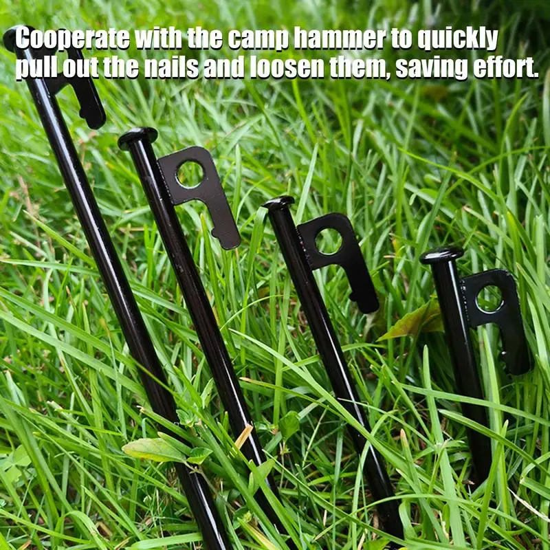 

Heavy Duty Tent Stakes Portable Camping Tent Stakes Forged Steel Tent Stakes Durable Lawn Stakes Tent Spikes Yard Stakes For