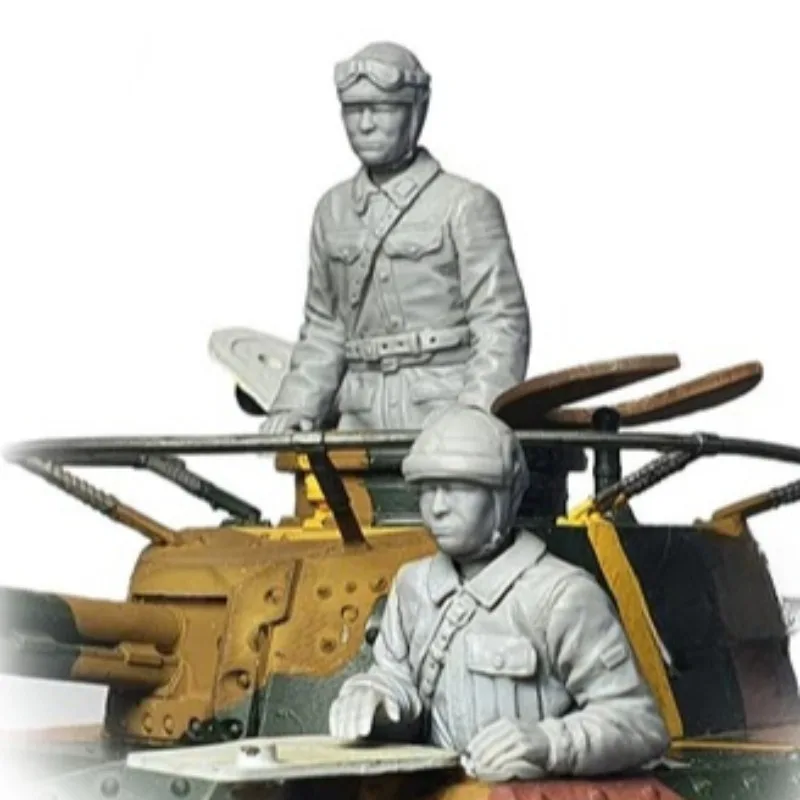 

Масштаб 1/35, фигурка из смолы, сборная модель, комплект, исторический военный гаражный комплект, 2, дастер экипажа танка, разобранная и неокрашенная диорама