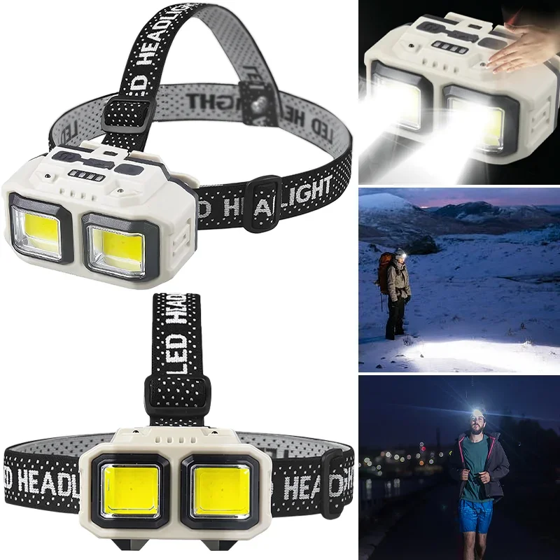 USB Rechargeable LED Headlamp Powerful Torch Flashlight Waterproof Head Light Work Light Camping Fishing Mining Light Lamp Torch