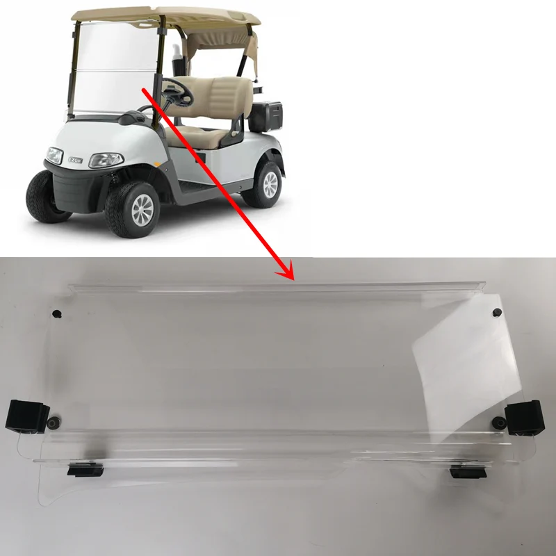 Składane szkło EZGO RXV wózek golfowy, przednia szyba elektrycznego samochodu krajoznawczego