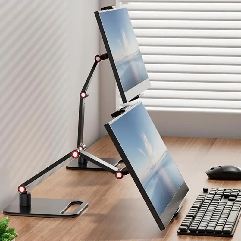 D5BB Universal Desktop Tablets Stand Monitor Holder voor smartphonetablets monitoren met opvouwbare hoogte hoogte