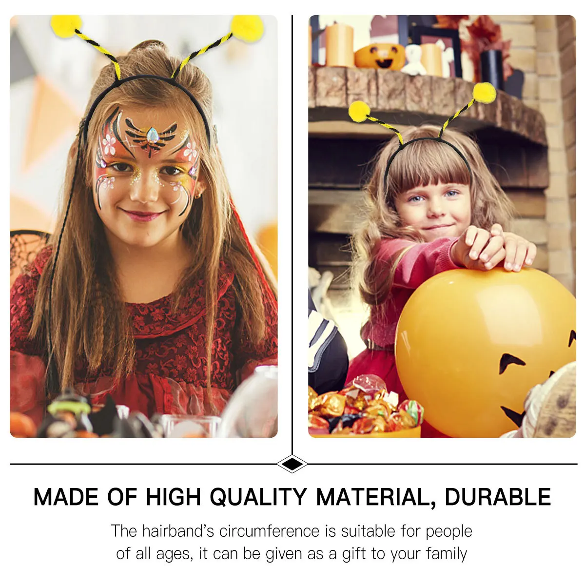 4 pezzi di cerchi per capelli ape, fascia per antenna vibrante, per bambini, adulti, bomboniere, spettacoli teatrali, decorazioni per costumi riutilizzabili