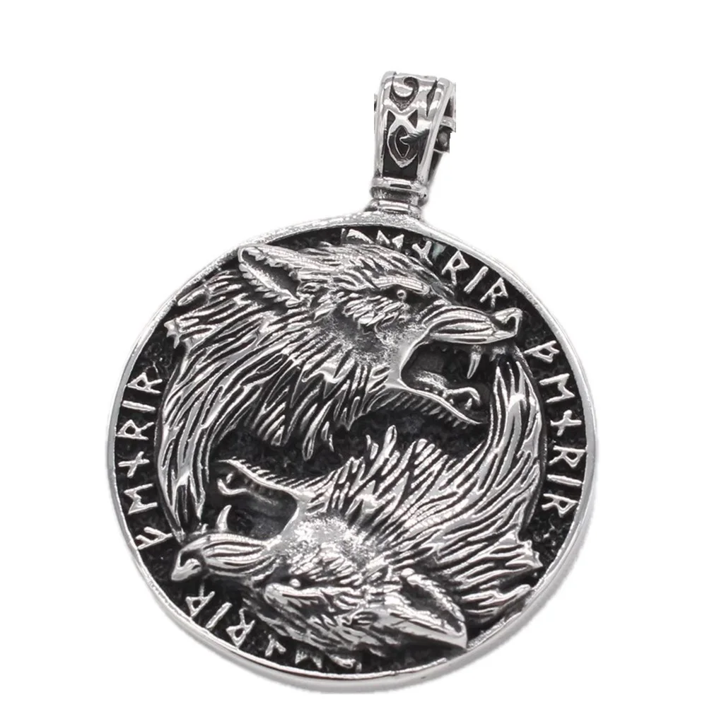 

necklace wolf Viking Pendant Wolf Head Necklace Original Animal Head Hange For Men Jewelry Gift