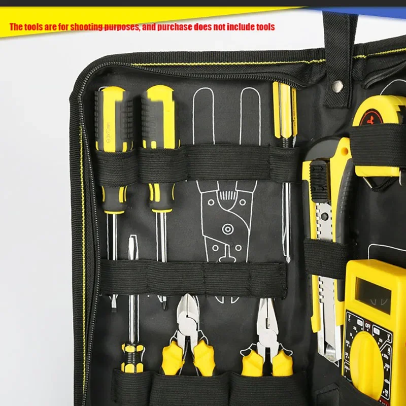 Imagem -03 - Eletricista Small Tool Bolsa Repair Kit Ferramentas de Lona para Eletricistas Ferramentas de Trabalho Bolsas Professional Parts Tool Organizer Pouch