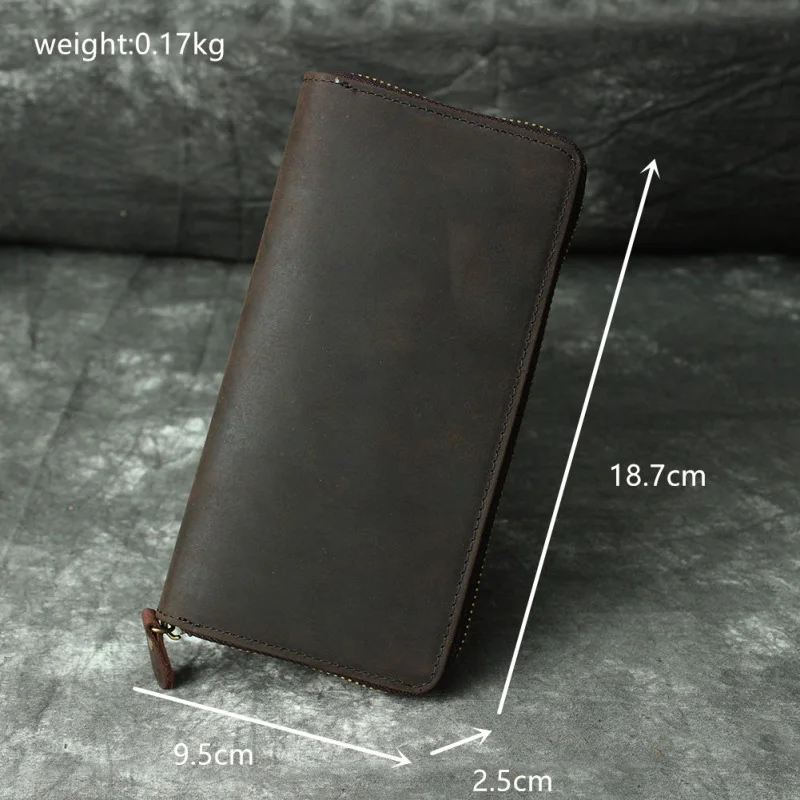 Money Clip Men Genuine Leather Cowhide Wallet Multi Card Case Tickets Holder Pouch Bag Keep Cards Vintage Brown Wallets