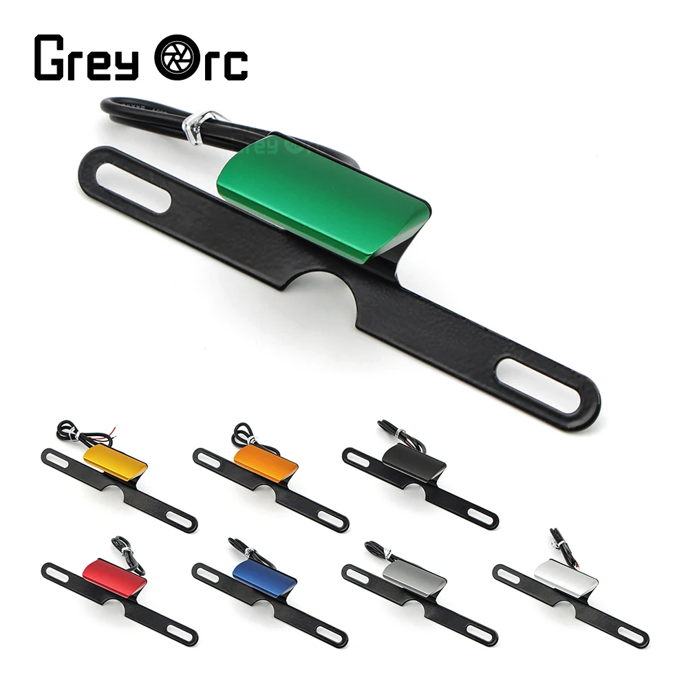 Motorcycle Universal LED License Plate Light CNC For Suzuki GSXR 600 750 1000 GSXS GSX 400F 600F 650F 1250F 1400 Accessories