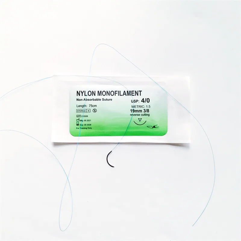 3Types Needle Suture Nylon Monofilament Silk Braided Needle Thread Suture Teaching Demonstrations Practice Kit Student
