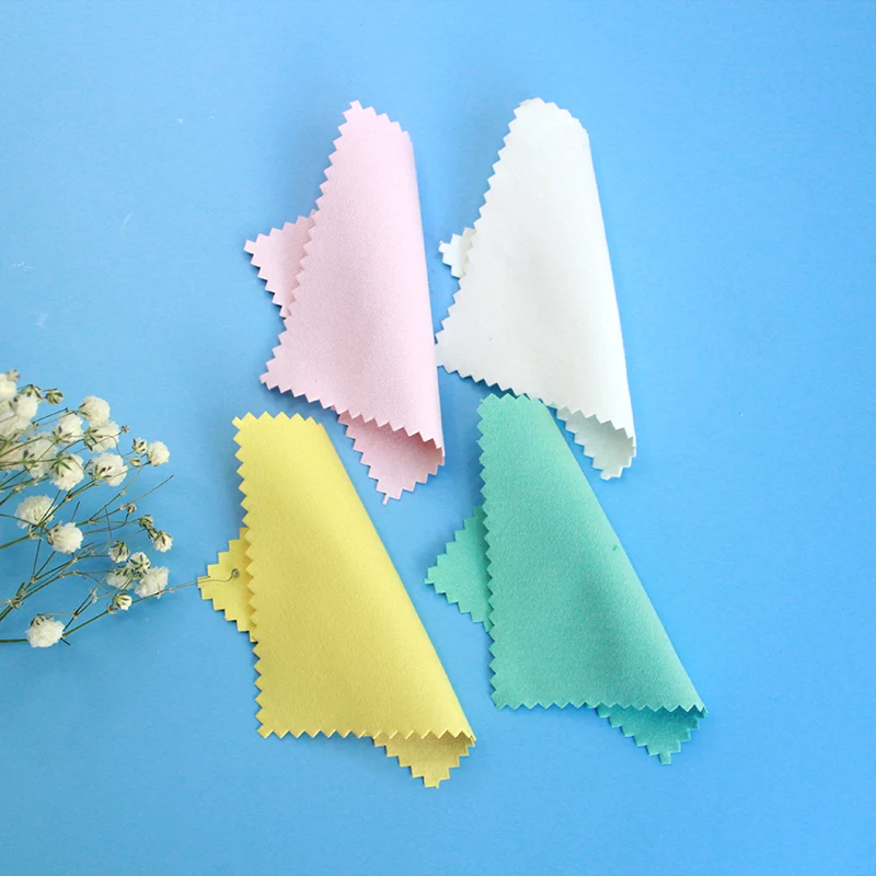 

Jewelry polishing cloth 8*8cm Cleaning silver jewelry wipe and shine Blue maintenance cloth can be customizedLOGO