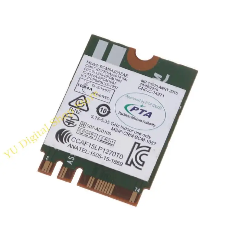 96BA 100Mbps WiFi Bluetooth互換4.0ワイヤレスPCI-EカードBCM94350Z 00JT493