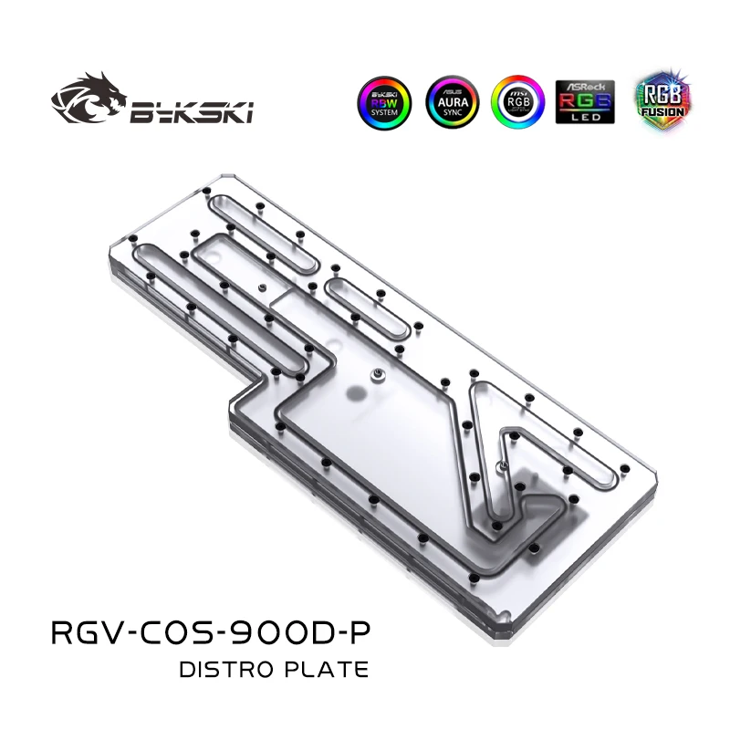 Bykski Distro Plaat Voor Corsair 900D Case, rgb Acryl Waterkoeling Water Tank Met Pomp 12V/5V Rgb Sync, RGV-COS-900D-P