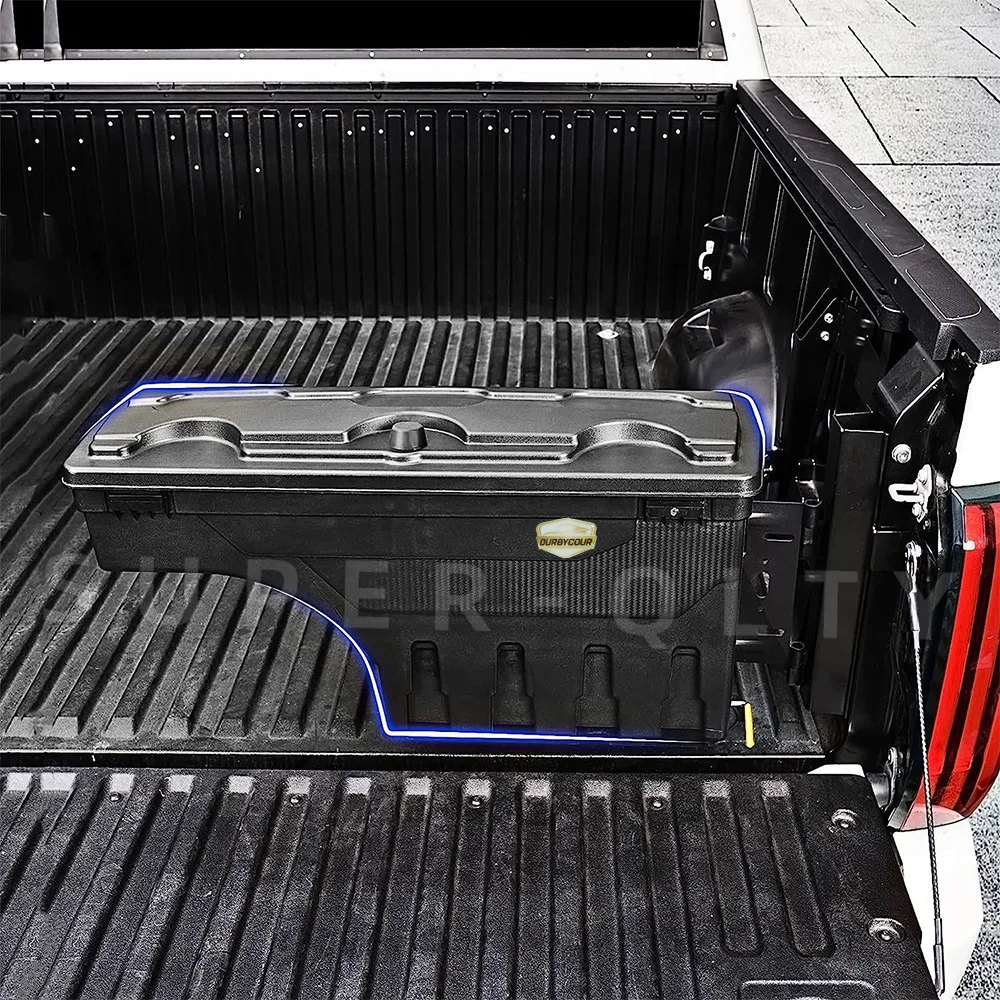 Truck Storage Box Pickup Toolbox With Lock For Toyota Tacoma 2005/Tundra 2007-2020 Nissan Frontier 2005-2019/Titan Storage Box