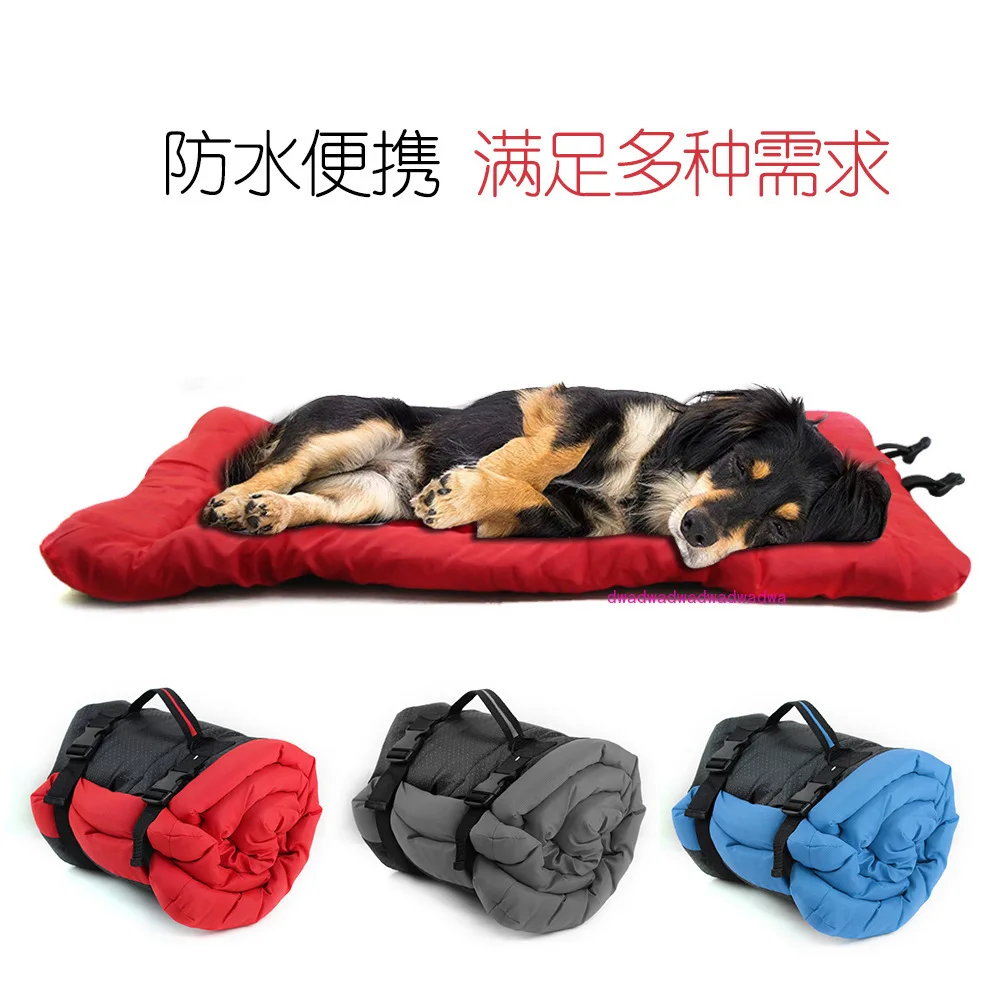 Pet Products Outdoor Portable Waterproof Foldable Rollup Sofa Dog Cushion Dog Bed Kennel