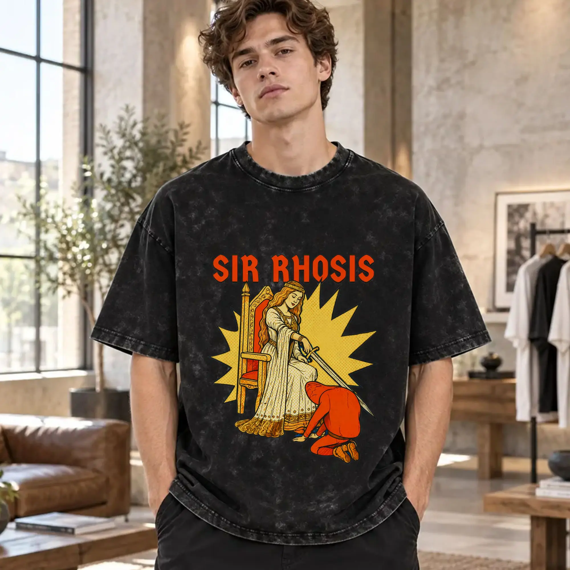 Sir Rhosis Funny Gen Z   T-Shirts for Men  Humorous Cotton Tees Round Collar Short Sleeve T Shirt Plus Size Tops