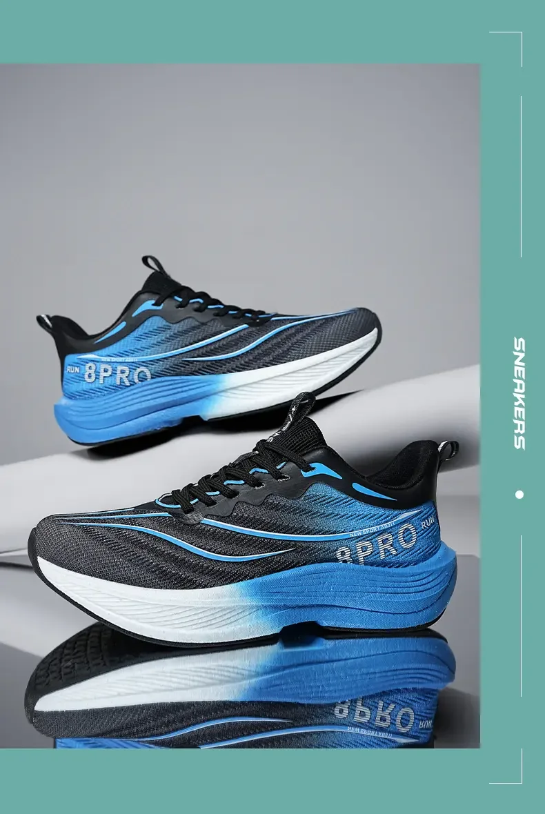 마라톤 남성 운동화 통기성 야외 스포츠 신발 남성용 경량 운동화 편안한 운동 훈련 신발