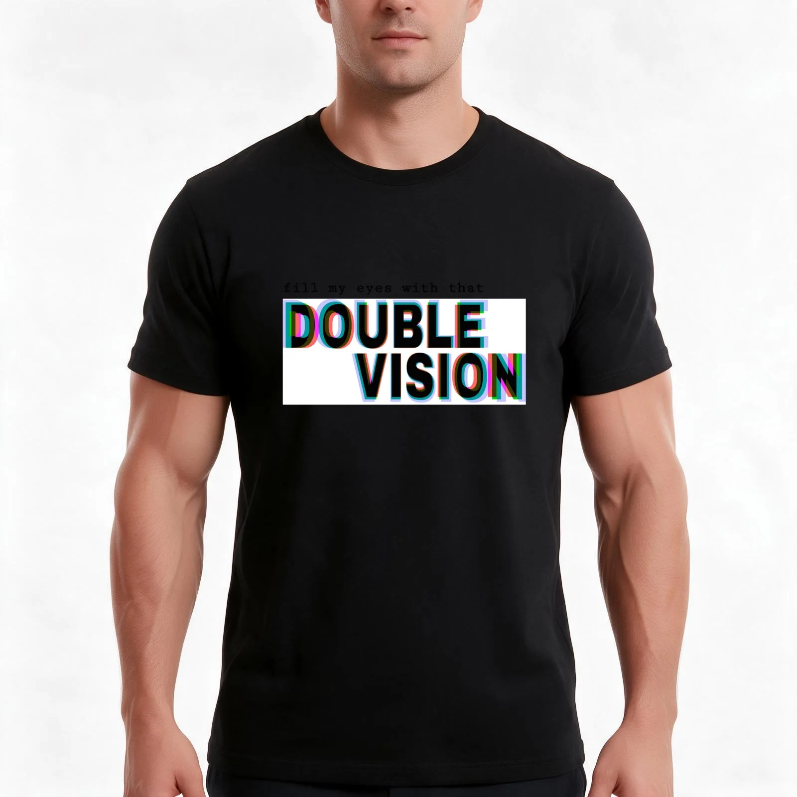 Double Vision - Foreigner T-Shirt, Summer Casual Cotton Tee, Oversized Streetwear Tops, Vintage Graphic Print, Unisex Men Women