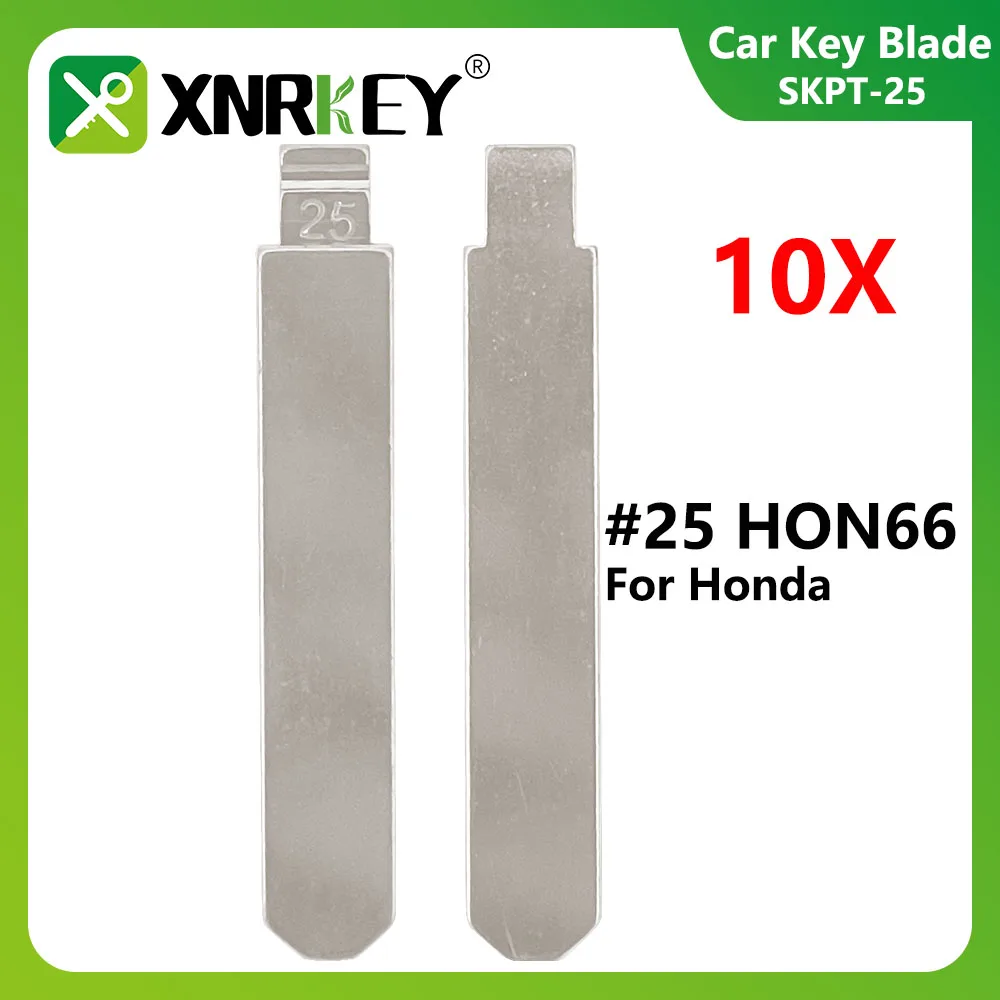 

10pcs Replacement Metal Blank Uncut Flip #25 HON66 KD Key Blade For Honda Civic Accord CR-V XR-V City HRV Venzel Jade