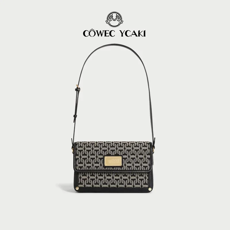 

【 Official Authentic 】Original Cowec Ycaki luxury Niche design senior sense single shoulder crossbody small square bag woman