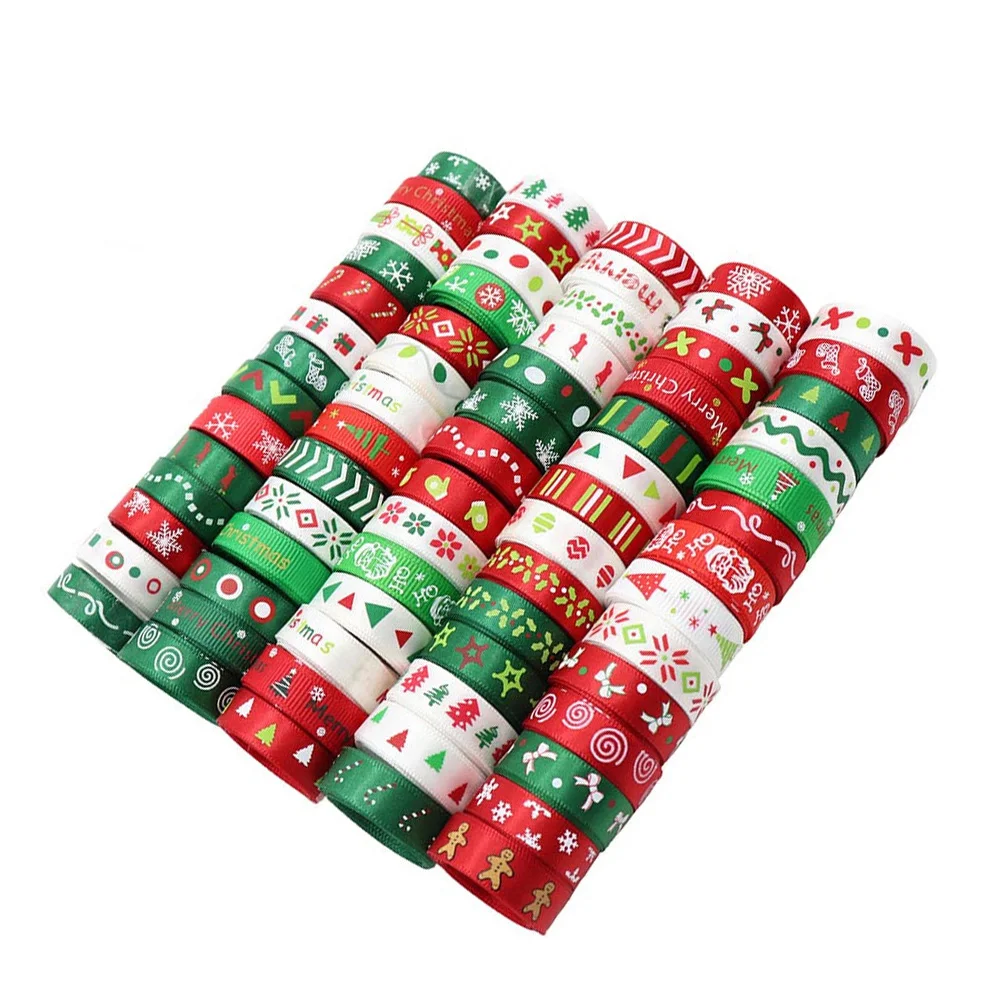 Gift Packing Ribbon Decoration Band Decorative Gifts Decorate Christmas Color DIY Polyester for Stocking Stuffers