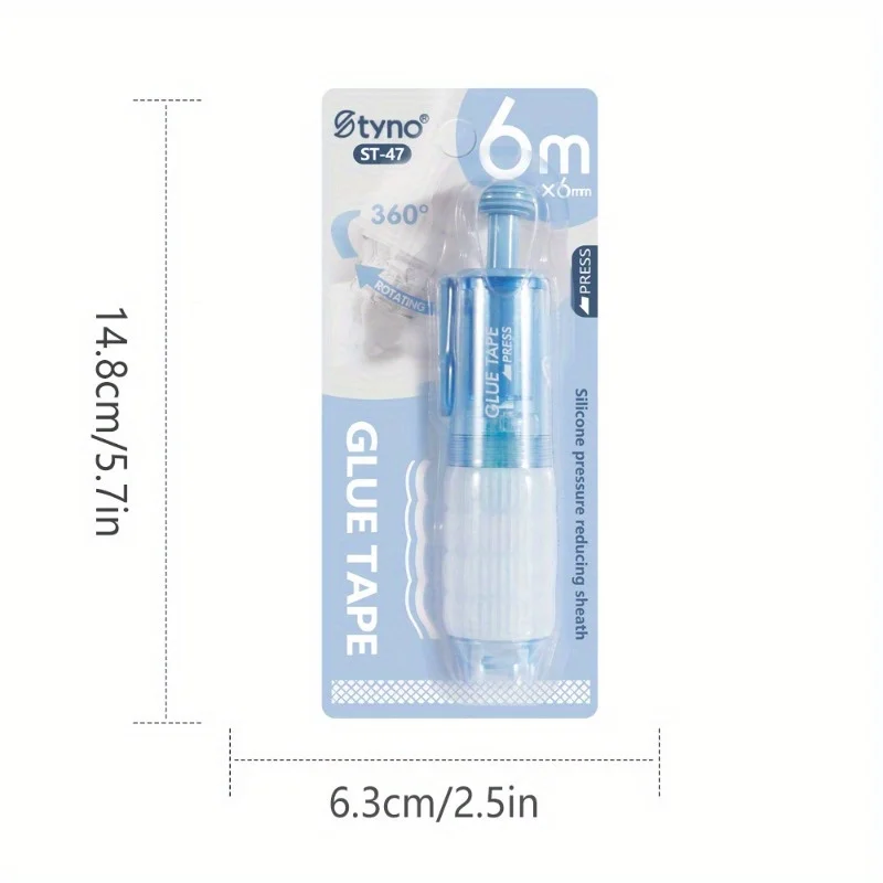 High appearance and large capacity press point adhesive for students, double-sided adhesive for hand account dispensing pen