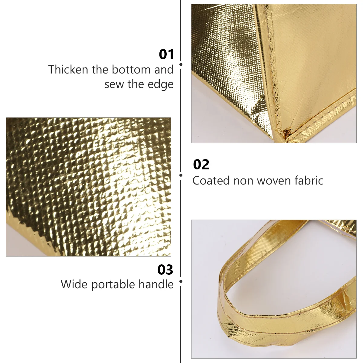 

1Pcs Non-Woven Insulation Bag Lightweight Waterproof Easy to Clean Large Capacity Portable Thermal Bag for Outdoor Use