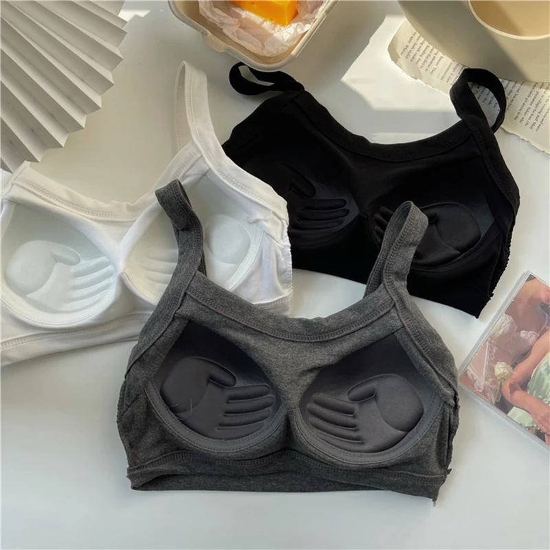 ملابس داخلية قطنية حريمي قطع علوية مثيرة بلون سادة علوي للبنات مبطن بدون أكمام موضة صيفية ملابس خارجية للسيدات