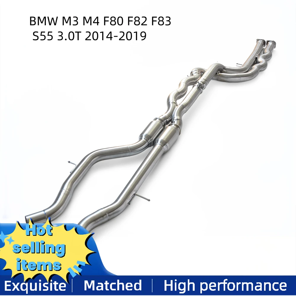 

High performance equidistance midsection exhaust pipe For BMW M3 M4 F80 F82 F83 S55 3.0T 2014-2019 exhaust system resonator